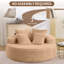 54.3" Pink Corduroy Round Chaise Lounge, No Assembly, Deep Seat Cloud Design-96817446