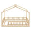 Cadre de lit en bois avec clôture, pour enfants, adolescents, naturel-1237245919