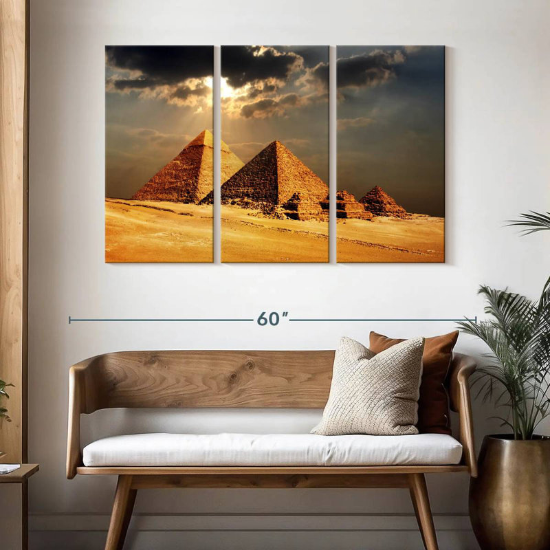 Adella Giza Pyramids, 32" H x 50" W
