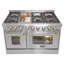 Cuisinière professionnelle autoportante à double combustible de 6,7 pi³ 48 po avec plaque chauffante Professional-36174890-31009776