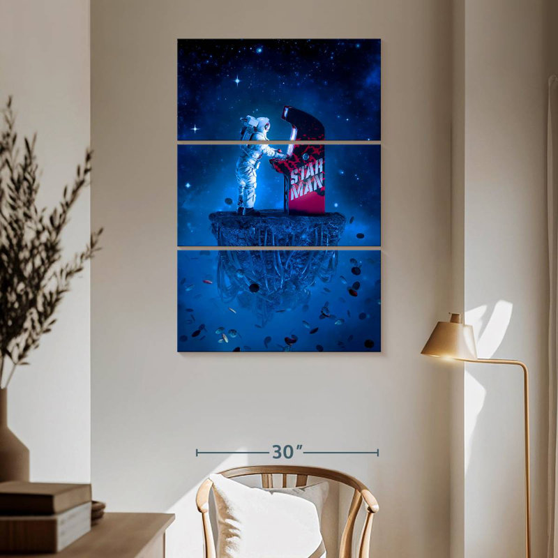 Kelan Arcade Gamer Astronaut, 65" H x 42" W