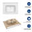 23.63" X 18.63" White Rectangular Single Vanity Top With 1 Faucet Hole And Overflow(Sink Only)