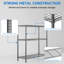 3-Tier Heavy-Duty Adjustable Wire Garage Shelving Unit with 400 lbs. Shelf Capacity, Black-17915816-17915814