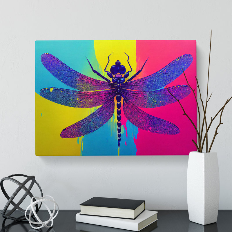 Dragonfly Splash Vol.2 Abstract - Wrapped Canvas, 35cm H x 50cm W x 3cm D