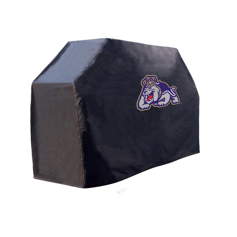 James Madison Black Vinyl 60" Grill Cover with Logo