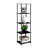 Beckett Etagere Glass Bookcase with Metal Poles-51050300