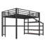 Grand lit mezzanine en métal avec éclairage DEL et configuration de bureau USB-1071115611-1071115612