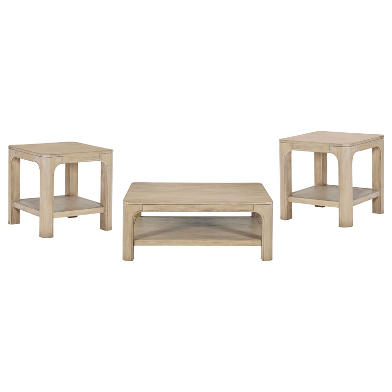 Ensemble de tables basses 3 pièces Solano, 3 pièces: table basse, 2 tables de bout