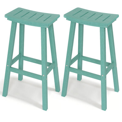 29" HDPE Poly Lumber Outdoor Patio Bar Height Stools