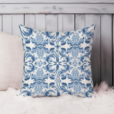 Abstract Blue Damask Pattern I Classic & Traditional