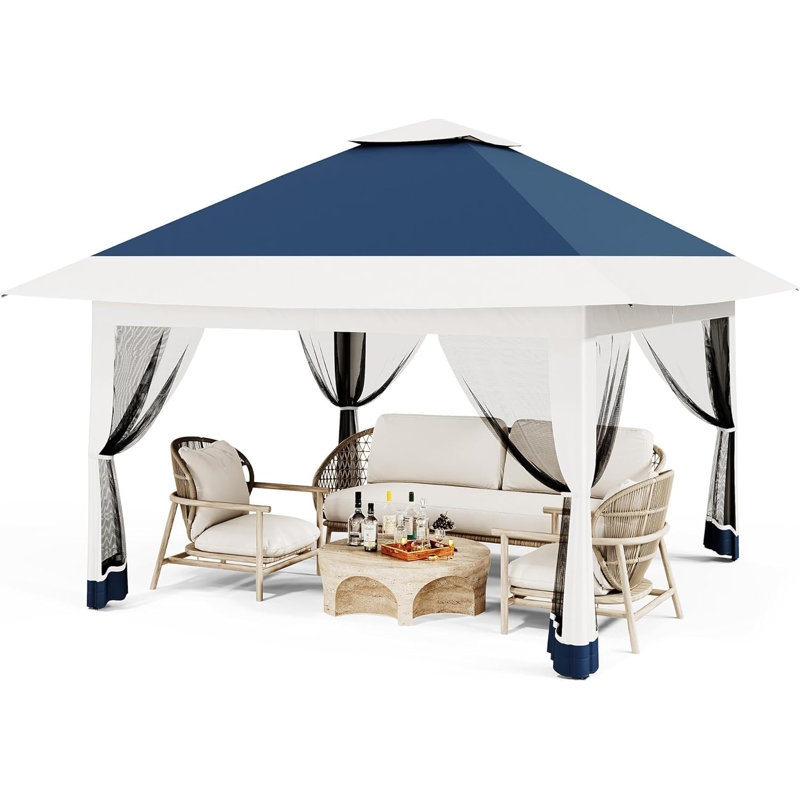 13x13ft Outdoor Patio Gazebo, Blue