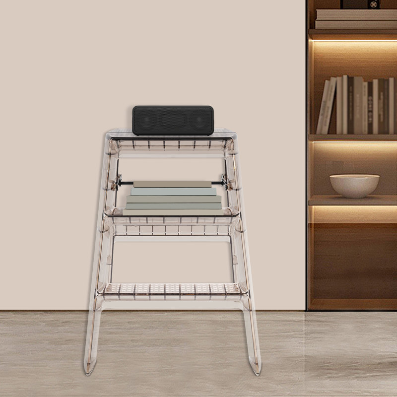 3-Step Ladder, Folding Ladder, Portable Stepladder, Tea