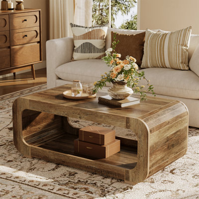 Pedestal Coffee Table with Storage
