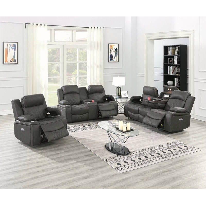 Fauteuil inclinable électrique 1 pièce Power Motion, Gris anthracite