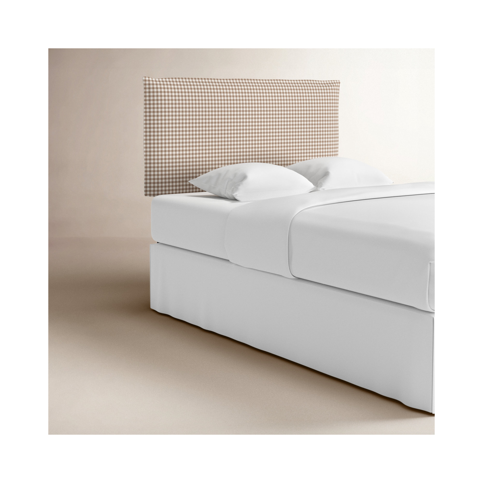 Bessinger Headboard, Twin, Classic Gingham Tan