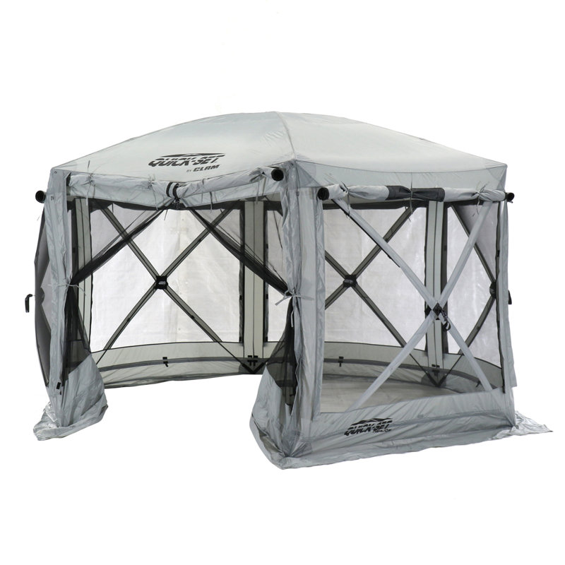 Green 9' x 9' Portable Outdoor Gazebo Canopy Shelter