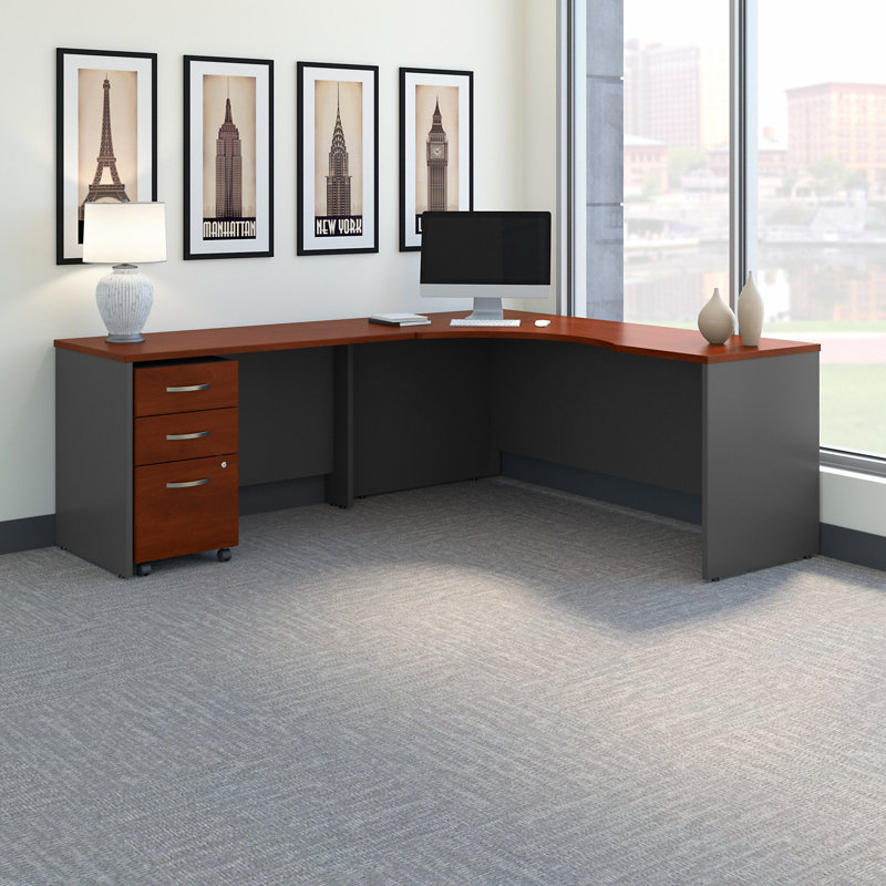 Series C 71'' Desk, Hansen Cherry/Graphite Gray