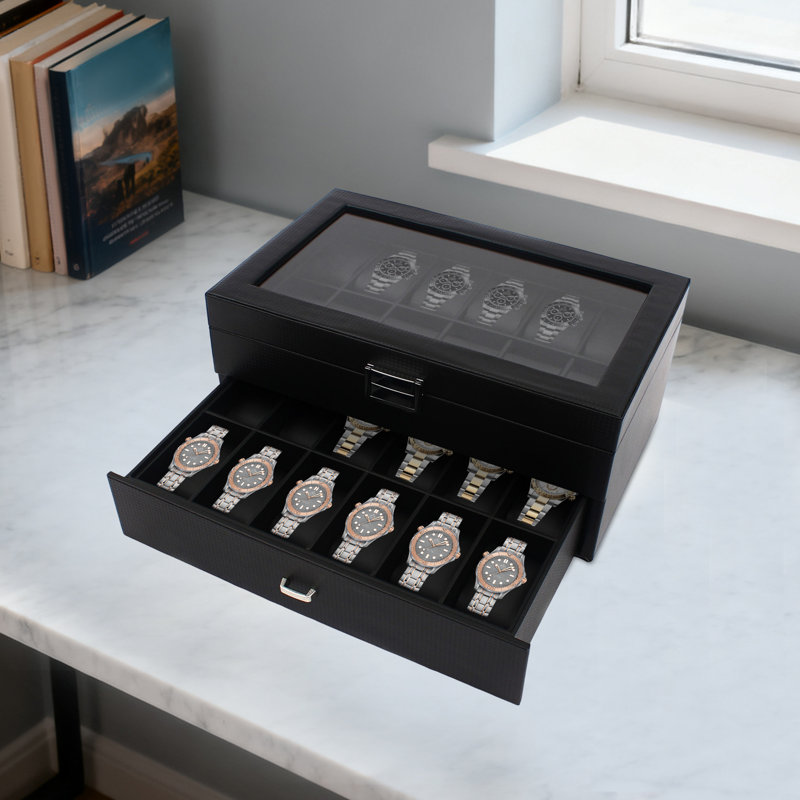 Wood Watch Box + Drawer