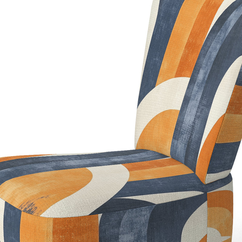 Chaise rembourrée Abstract - Chaise d'appoint Bold Arch, Side Chair Armless