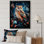 «Starry Night Owl Guardian I», art mural hibou