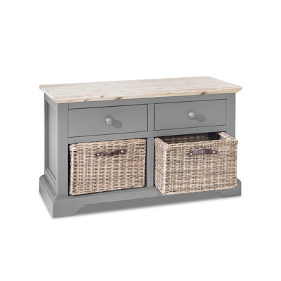 Doria Solid Wood Storage Bench