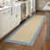 Floral Bordered Machine Washable Rug with Non-Slip Backing Non-Shedding Foldable Soft Low Pile Indoor Carpet