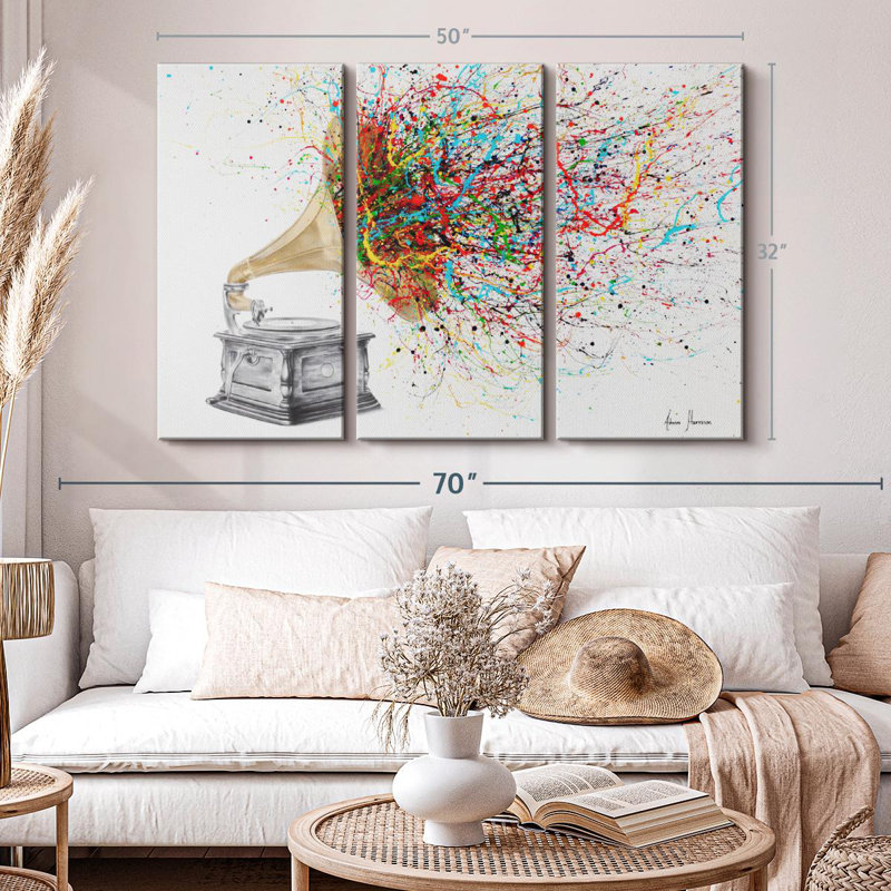 «Turn It Up» sur toile, H 32 po x l 50 po x P 1,25 po