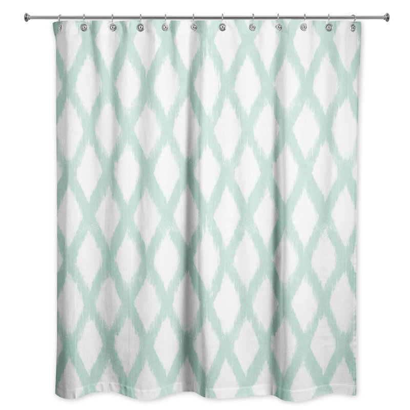 Laskowski Geometric Single Shower Curtain, Mint