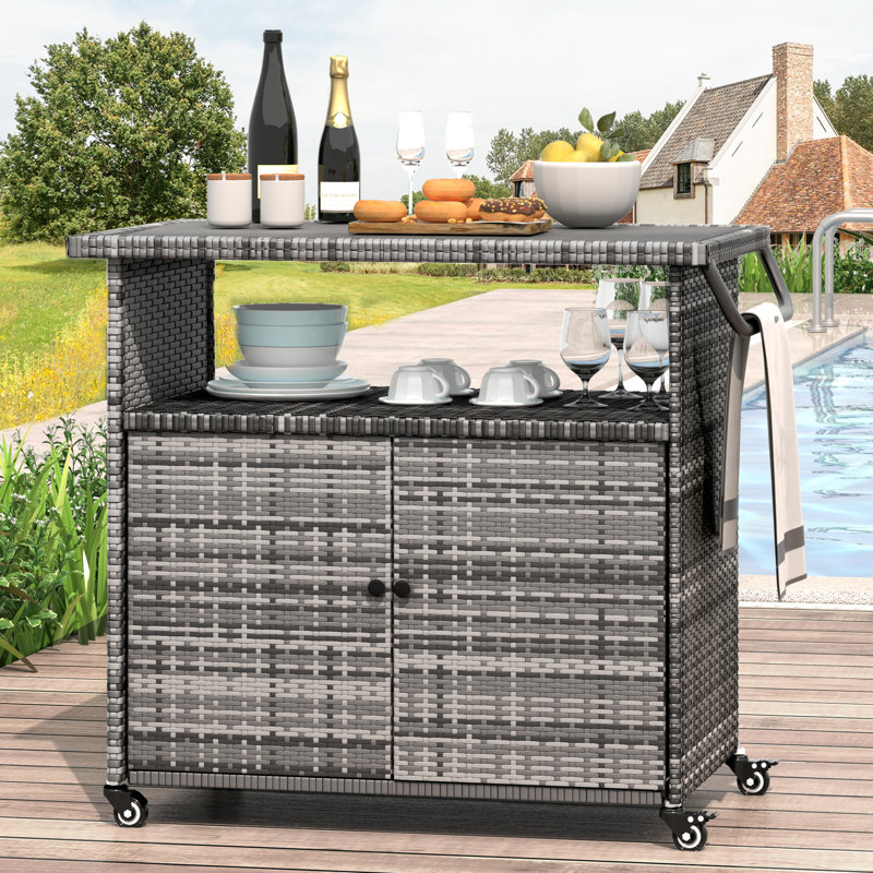 Nichollette Bar Cart, Gray