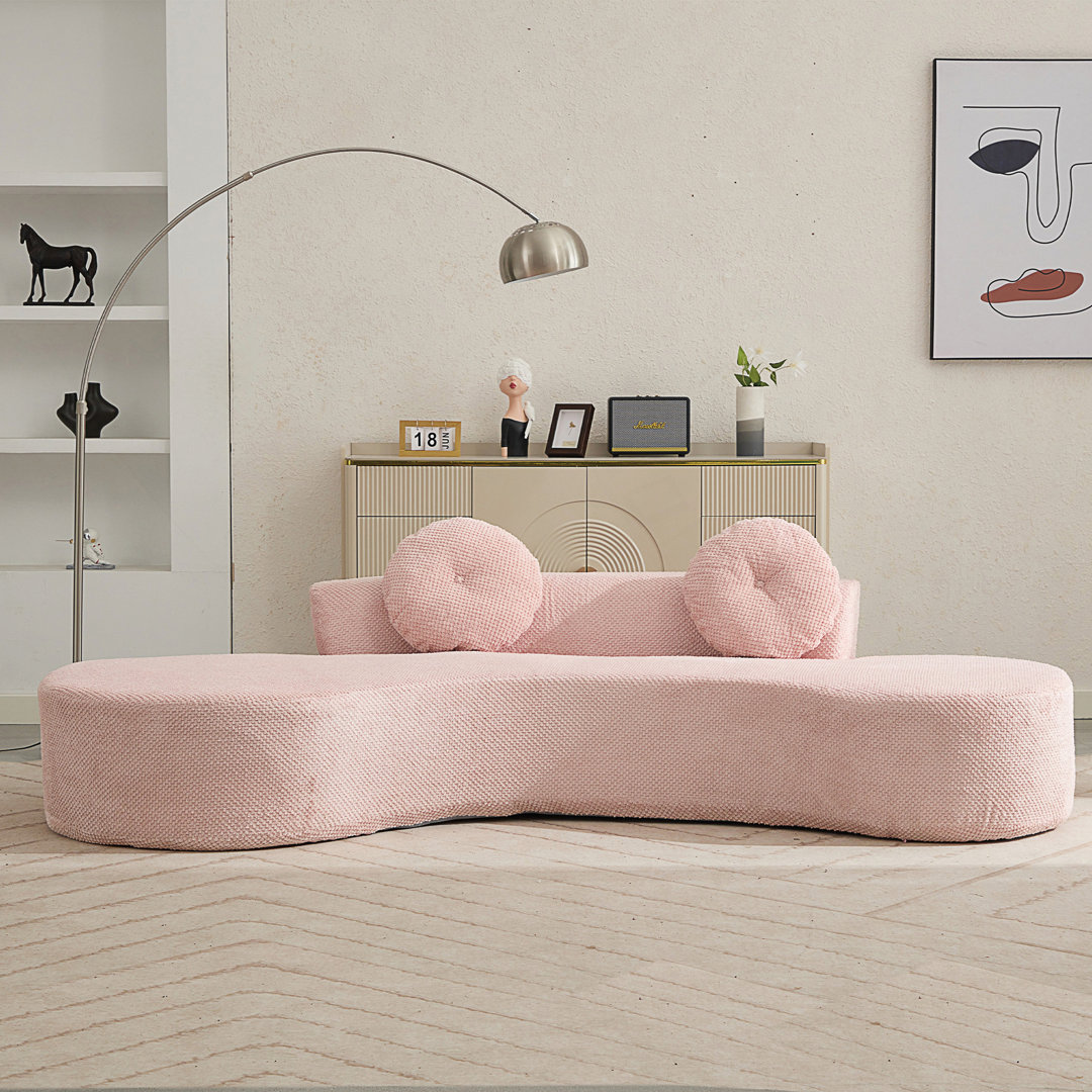 105.5" Curved Sofa, Modern Minimalist Sofa, Cloud Couch Sofa 3-4 Seater Couch Latitude Run® Body