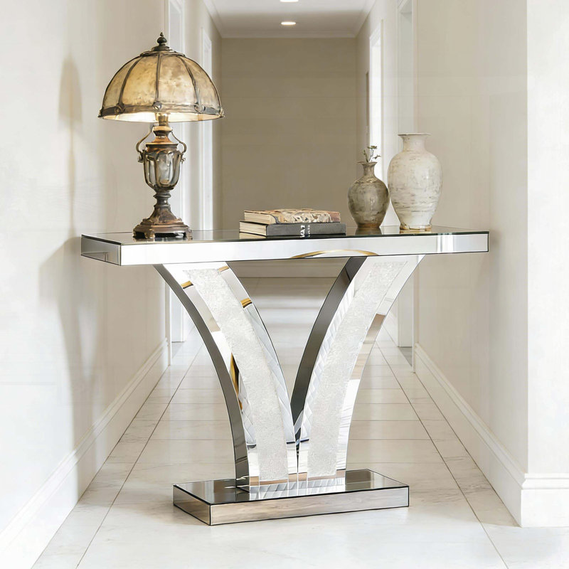 Console à miroir en forme de V avec élégance moderne