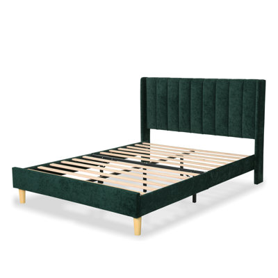 Deeb Vertical Channel Tufted Wingback Platform Bed