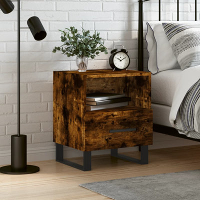 Vinny 40cm W Iron Bedside Table