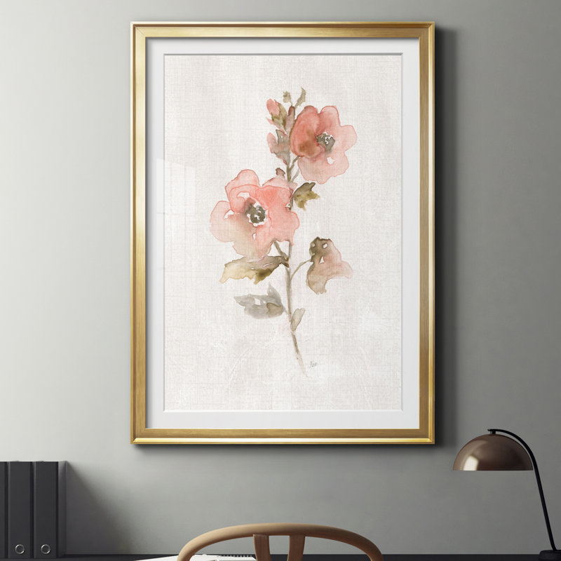 «Blush Sweetly II», reproduction d'art sur papier encadrée, H 22,5 po x l 30,5 po x P 1,5 po, Papier doré