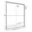 Celesta 48'' - W x 72'' H Bypass Door Semi-Frameless Shower Door with-14171011-17243226