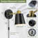 Dimmable Wall Sconces with Plug in Cord and Dimmer On/Off Knob Switch (Set of 2)