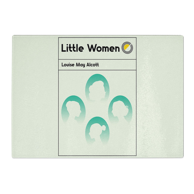 Book Cover Little Women Louise May Alcott Chopping Board, 0.4cm H x 20cm W x 28.5cm L