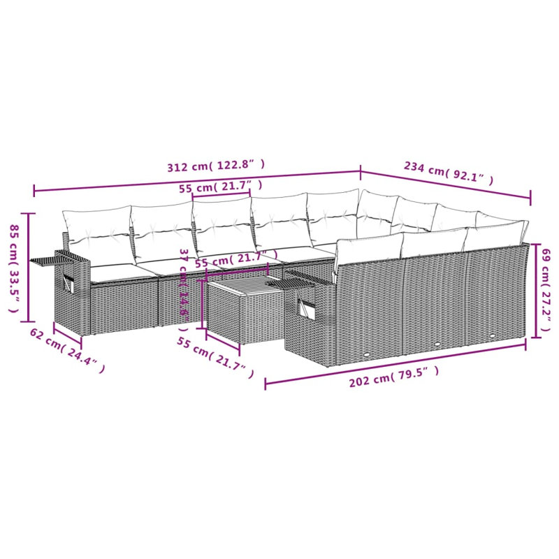 Vidaxl Garden Sofa Set