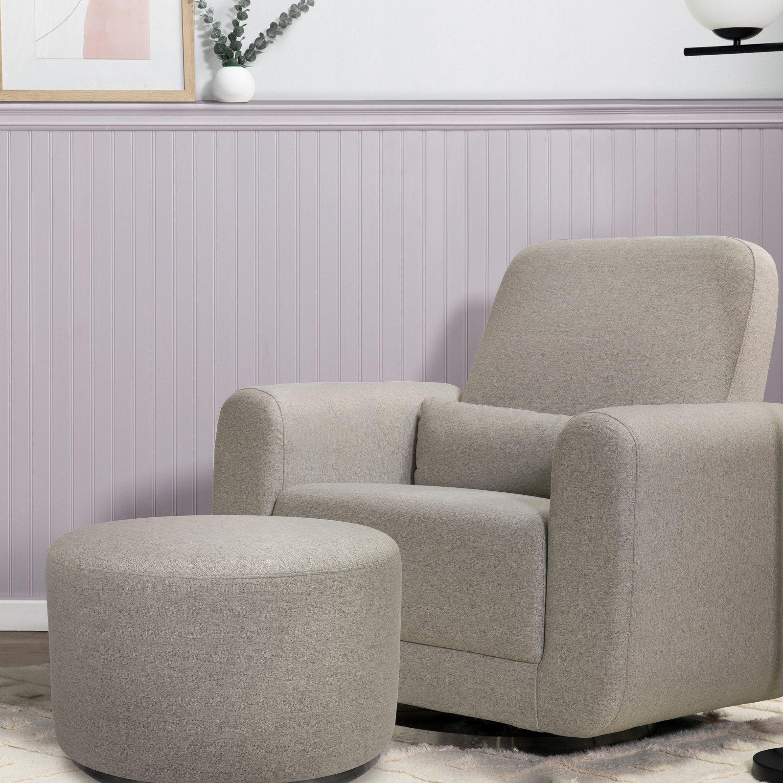 Tuba 27" Ottoman, Gray