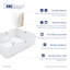 Denbigh 19" W x 14" D Vitreous China Rectangular Vessel Bathroom Sink with Faucet Hole-114357150