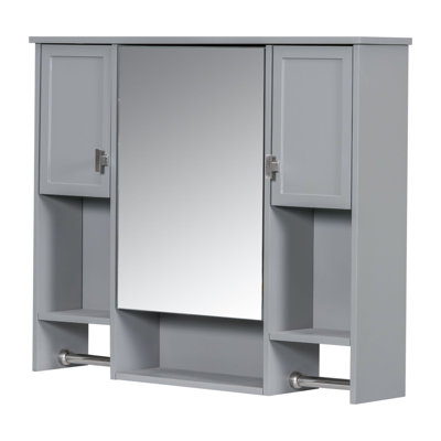 Armoire à pharmacie à miroir fixée au mur l 35 po H 28,7 po Rohin