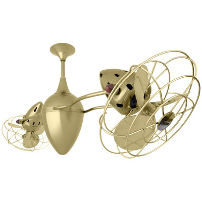 Ventilateur de plafond en cage à 6 pales 48 po avec commande murale Ar Ruthiane