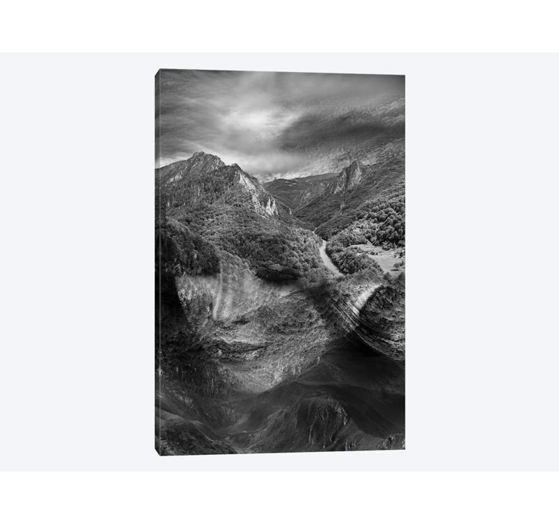 «Mountain», impression sur toile, H 12 po x l 8 po x P 0,75 po, Pas de tapis, Toile tendue