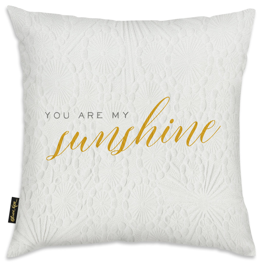 You are My Sunshine Throw Pillow Cover & Insert Oliver Gal Prints