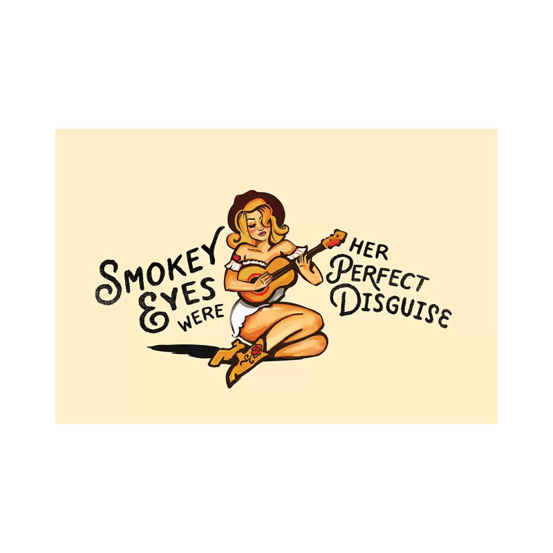 Smokey Eyes Cowgirl 1 Piece Wrapped Canvas Painting, 66.04cm H x 101.6cm W x 1.91cm D