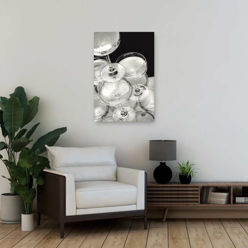 Champagne Pyramid Contemporary Wall Art Print by Pictufy Studio III - Wrapped Canvas Print, 91.44cm H x 60.96cm W