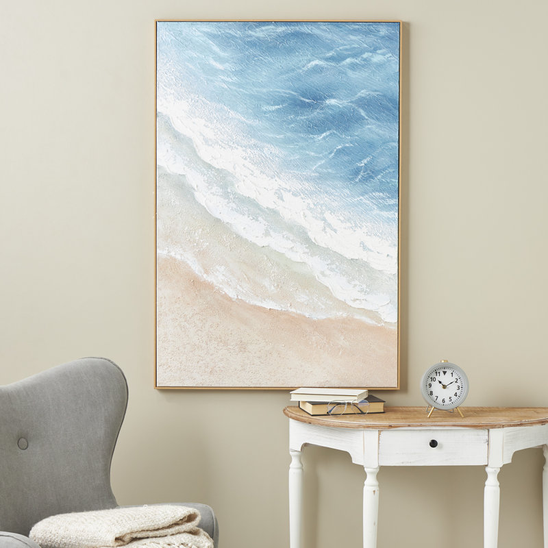 «Abstract Ocean Wave Landscape», reproduction encadrée sur toile
