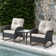 Gaetanino Wicker Rattan Outdoor Rocking Chair Set with Side Table (2 chairs and 1 side table)