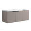 Meuble-lavabo mural 48 po avec lavabo double en résine et 3 portes à fermeture en douceur, emballage Kd