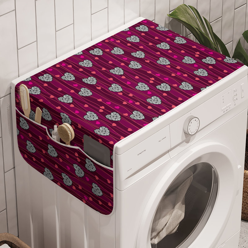 Ensemble de 2 boîtes à linge magiques framboises blanches de 47 po x 18,5 po East Urban Home